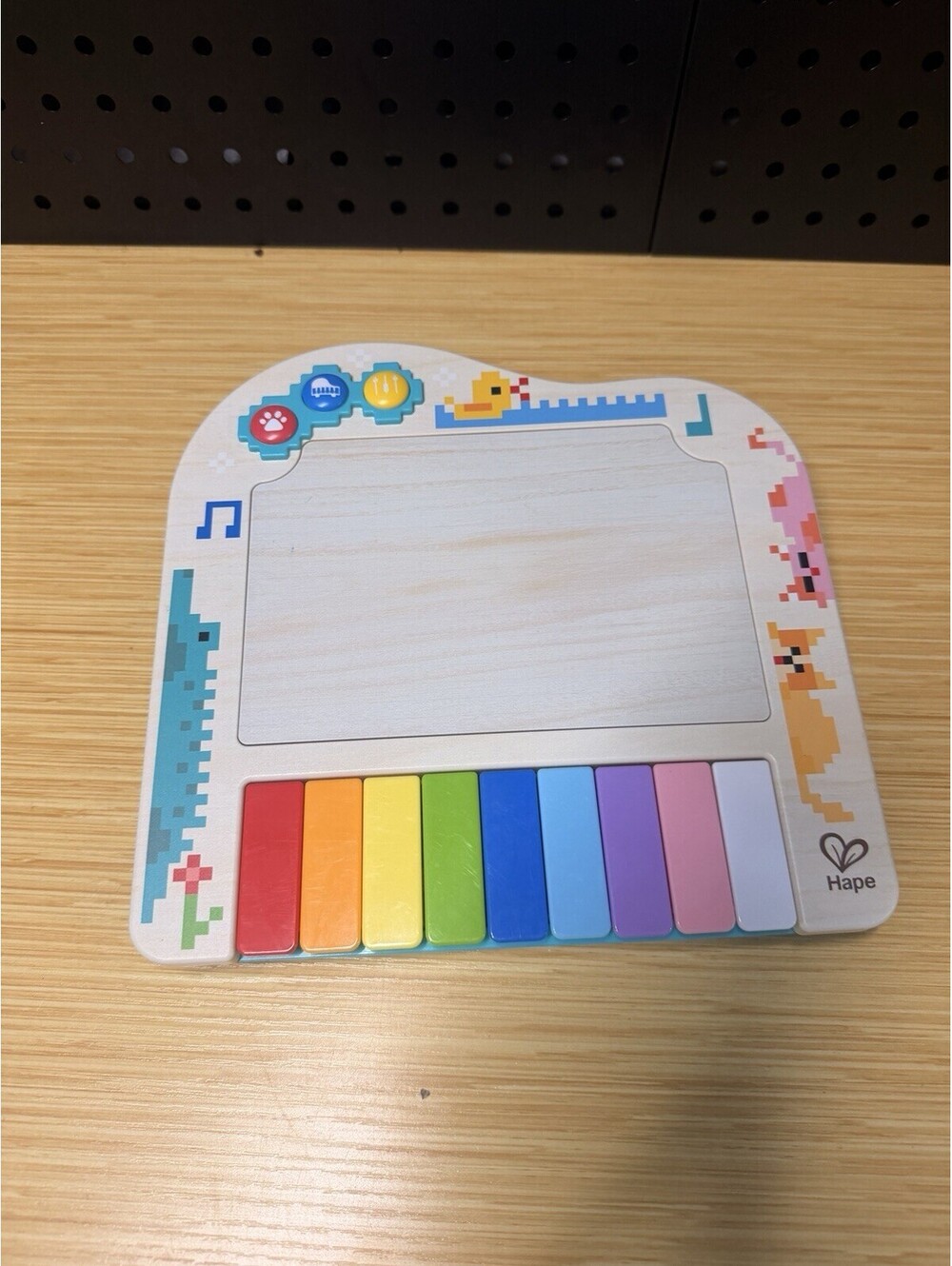 Hape Rainbow Rhythm Pixel Piano, Light Up Music Toy, Interactive Fun, Unisex